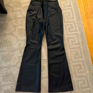 Spanx Leather-Like pull on flare pants